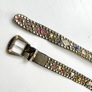 Vintage Sand Castle New York Studded Leather Belt – Removable Buckle – 45.5”